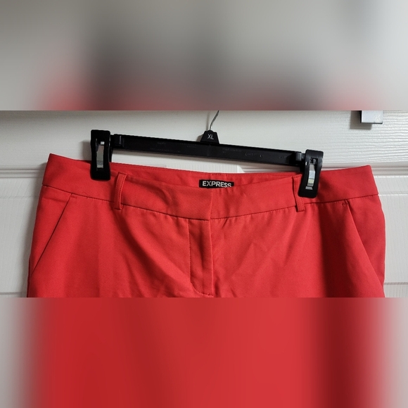 Express Womens Columnist Ankle Pants Size 10 Dark Coral - Picture 5 of 6